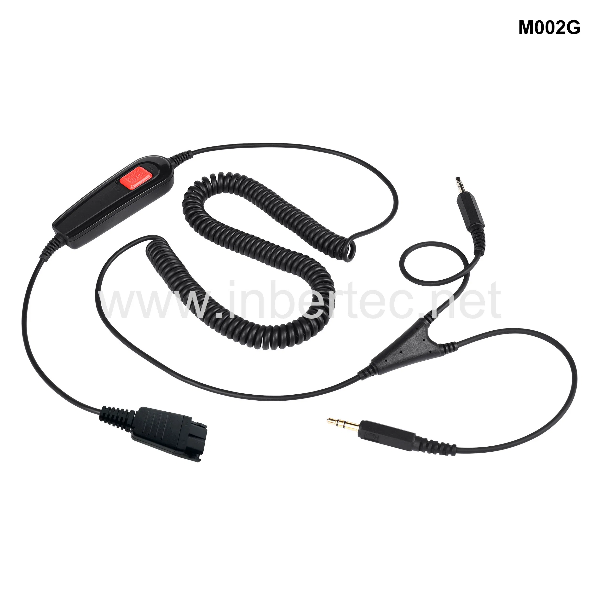 Кабель QD для гарнитур Jabra с контролем громкости и отключением микрофона