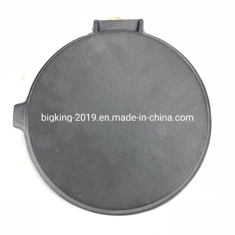 Cast Iron Non-Stick Grill Pan with Folding Handle Round Frying Pan