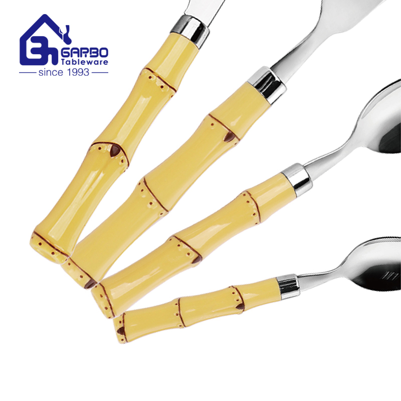 Hotsale Stainless Steel Dinner Forks with Bamboo Shape Handle