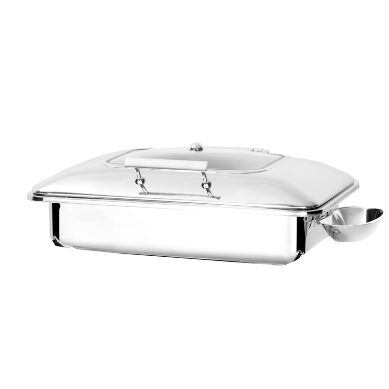 Factory Price Square Buffet Stove with Stand for Hotels Removable Lid