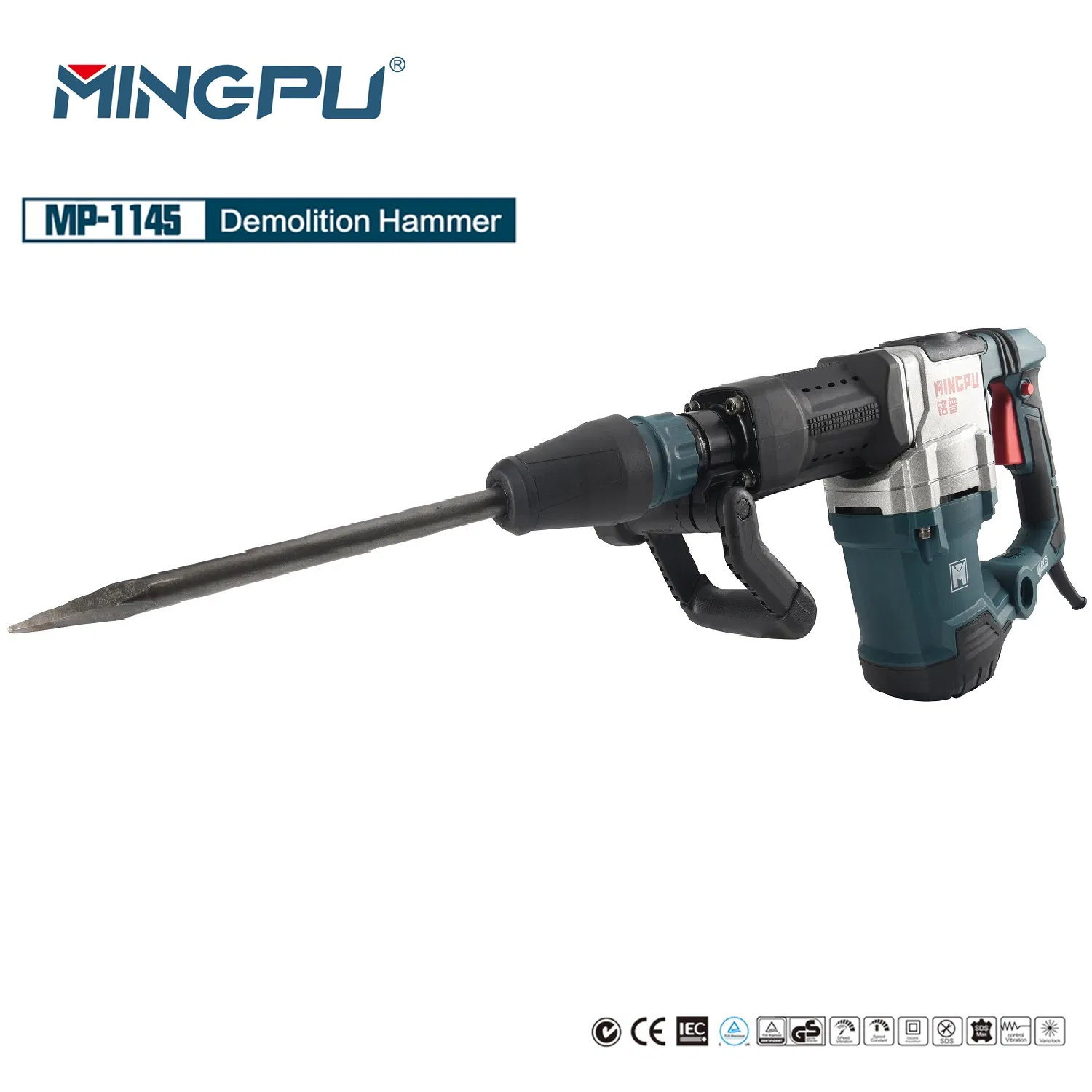 1500W 18mm Rotary Hammer Drilling Machine with SDS Max Chuck