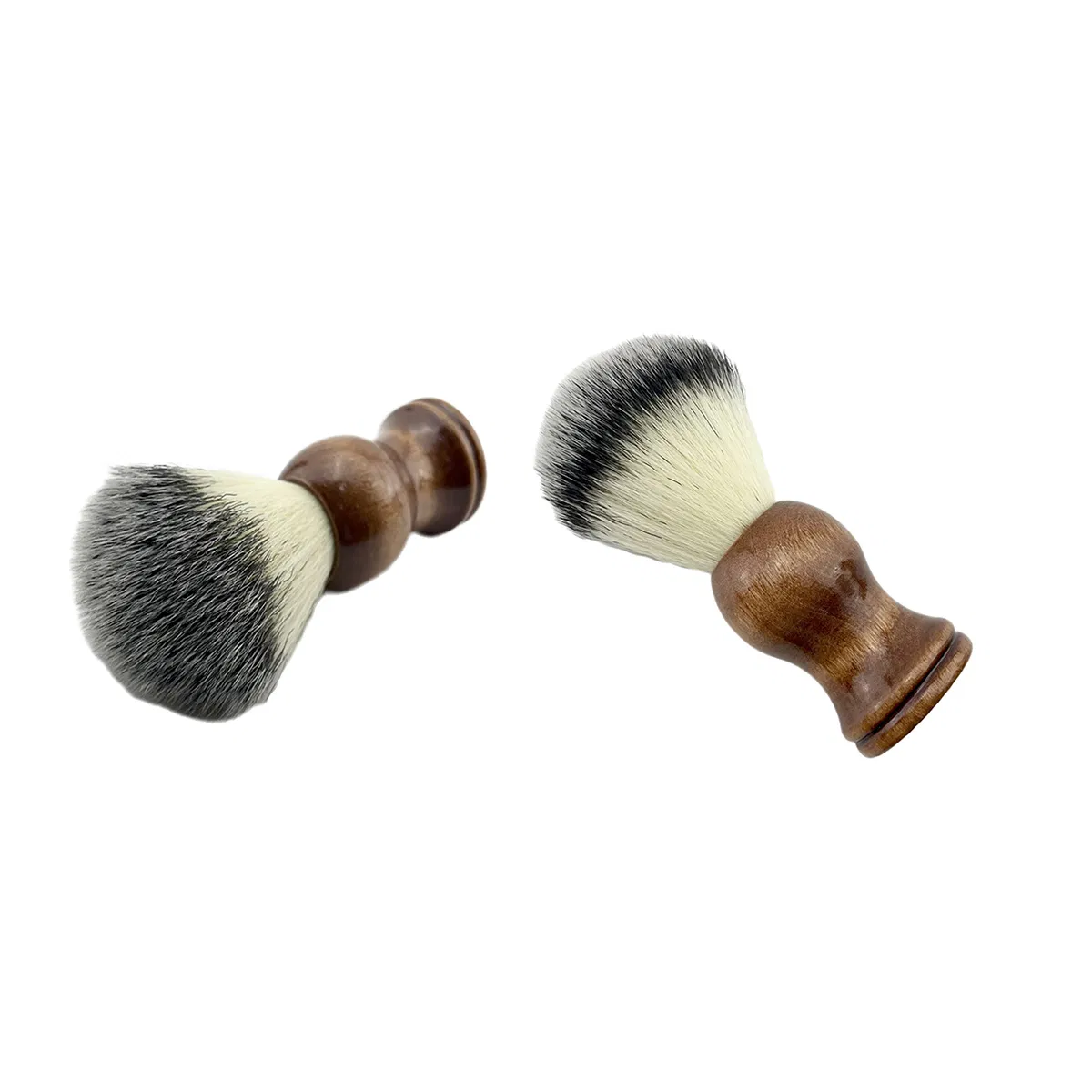 Custom Logo Beard Care Tool Shaving Brusher Wood Handle Nylon Beard Cleaning Brush