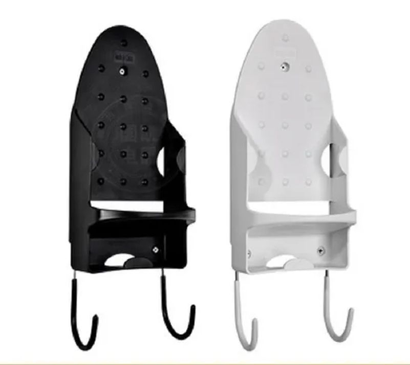 Iron Board Hanger Plastic Heat Resistant Flat Iron Holder Wall Mount with Steel Hooks Hh007_23