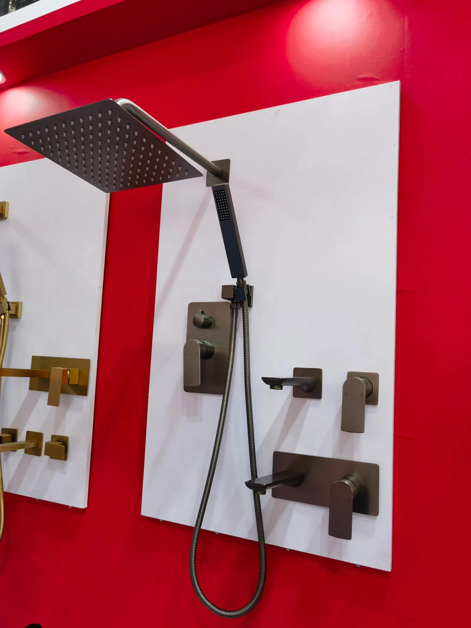 Bathrooms Brushed Gold, Brushed Gun Metal, Plated Matt Black Concealed Shower Mixer Set