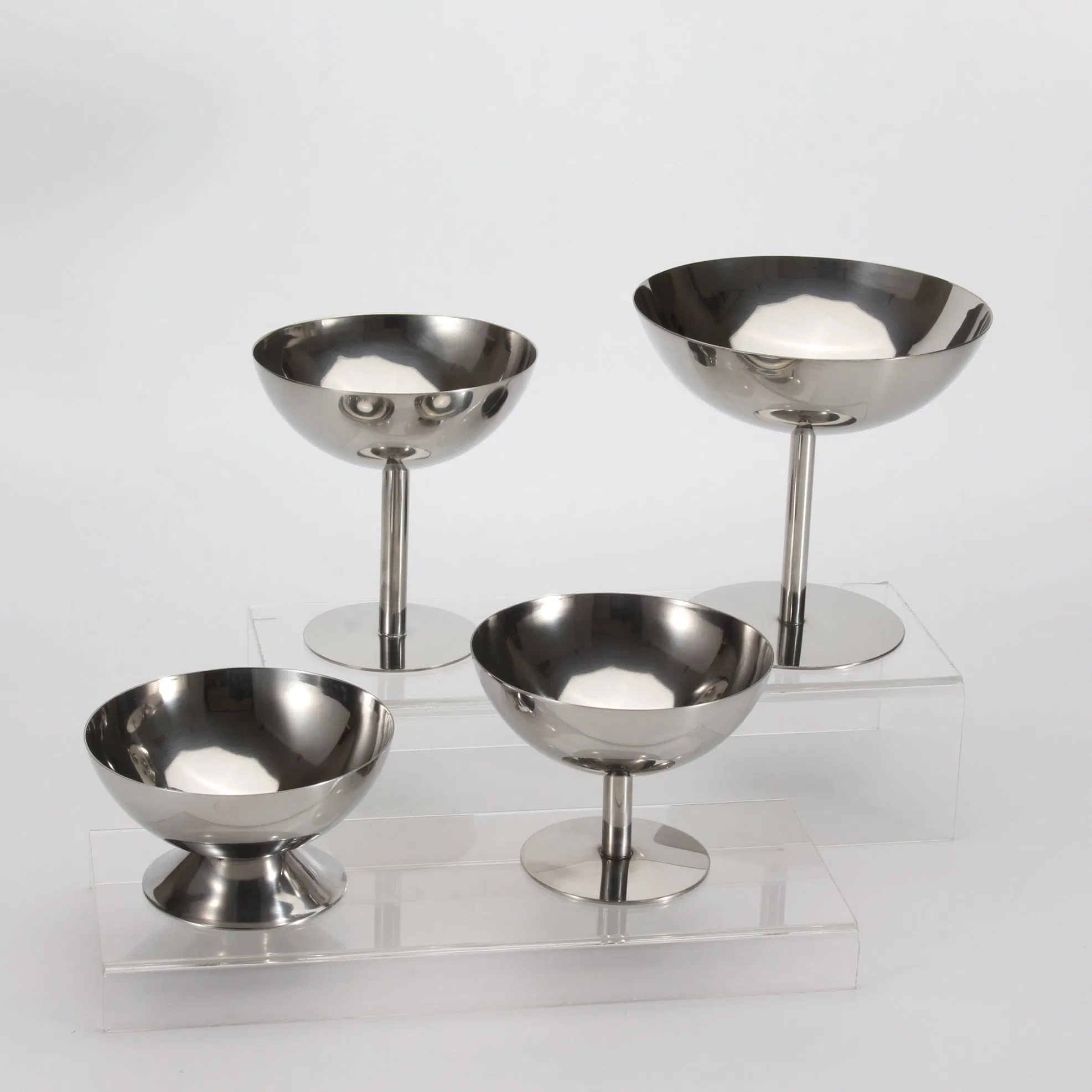 Stainless Steel Ice Cream Cup Goblet / Bantam Ice Cream Cup Bar KTV Goblet Snack Cup for Catering Supplies