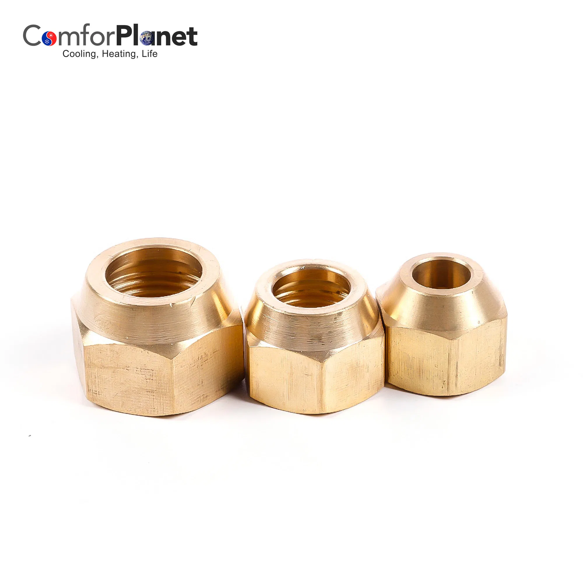 Factory Price HVAC Brass Fittings Flare Short Nut Refrigeration Brass Nut Brass Fitting for Air Conditioning System