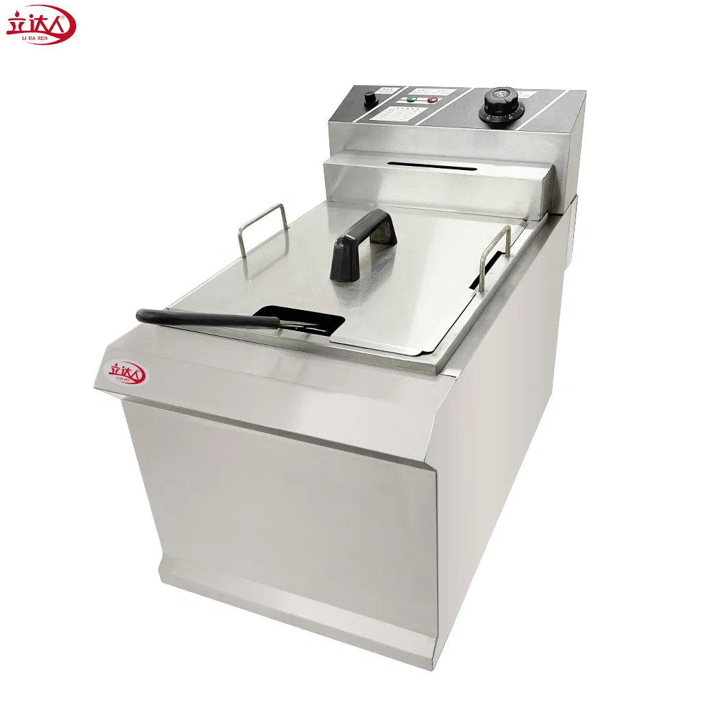 Lida CE Commercial Adjustable Stainless Steel Gas Deep Fryer