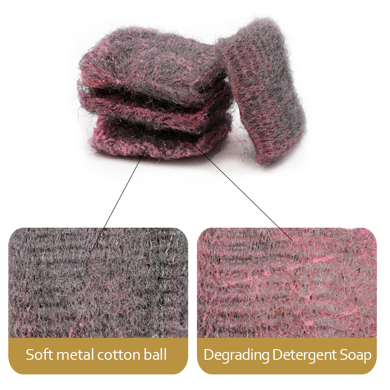 10 Pack Heavy Duty Steel Wool Scouring Soap Pads