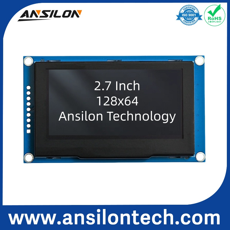 OLED дисплей 2.7 дюйма, 128x64, цветной SSD1325