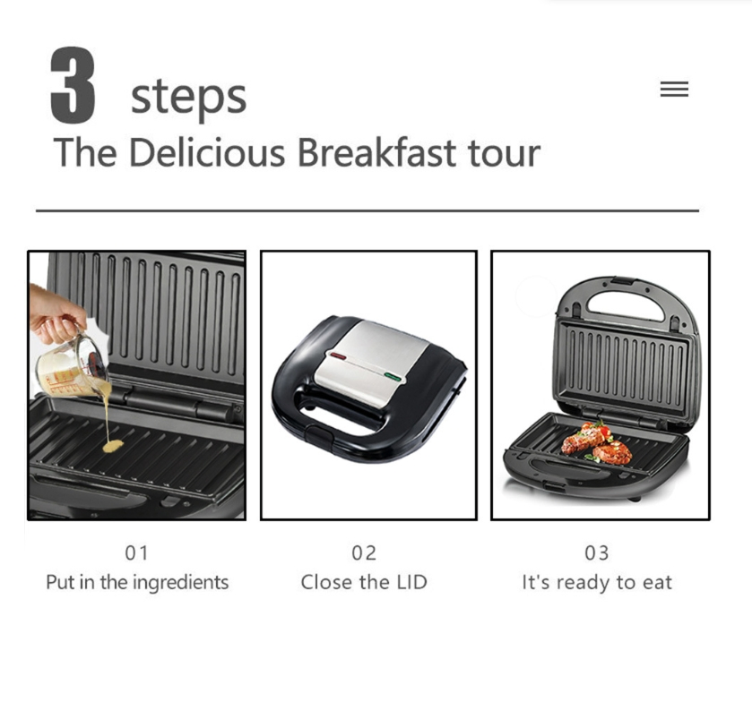 110V 8-in-1 Sandwich Donut Waffle Maker, Nut Maker, Cookie Maker, Steak Maker, Breakfast Maker