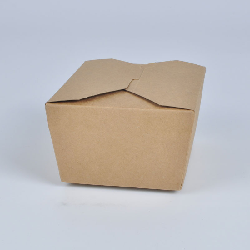 Disposable Food Grade Biodegradable Kraft Paper Lunch Box White Cardboard Takeaway Box