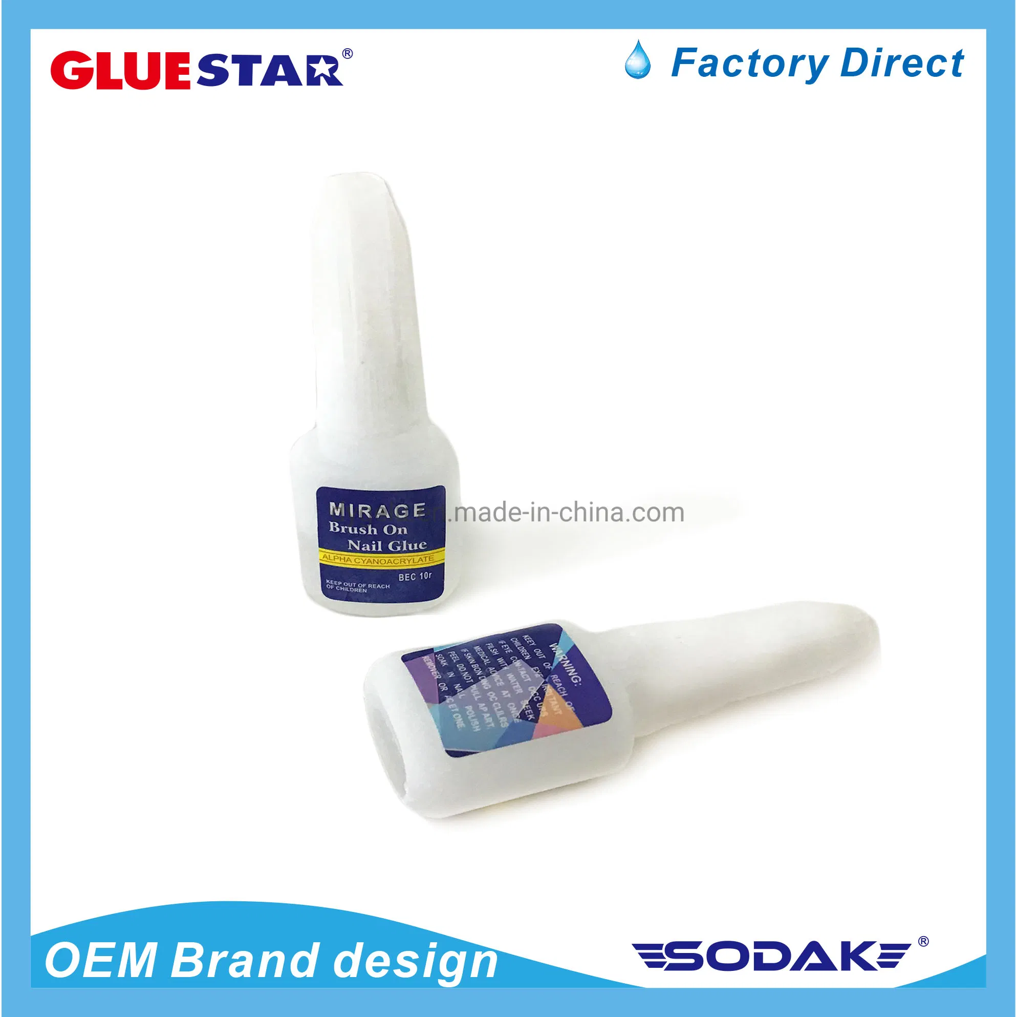 Best Selling Eco-Friendly Non Toxic Strong Strength Nail Glue False Artificial Nail Adhesive Glue