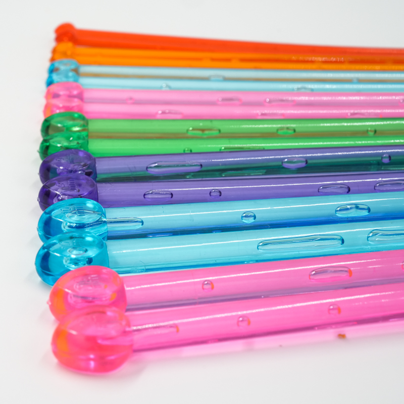 26.5cm 1-Pointed Color Plastic Knitting Needle Set (8PCS)
