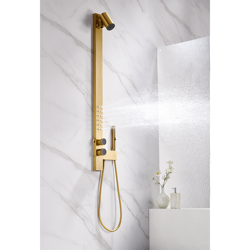 Sleek Design Mounted Rainfall Handheld Shelf Shower Set