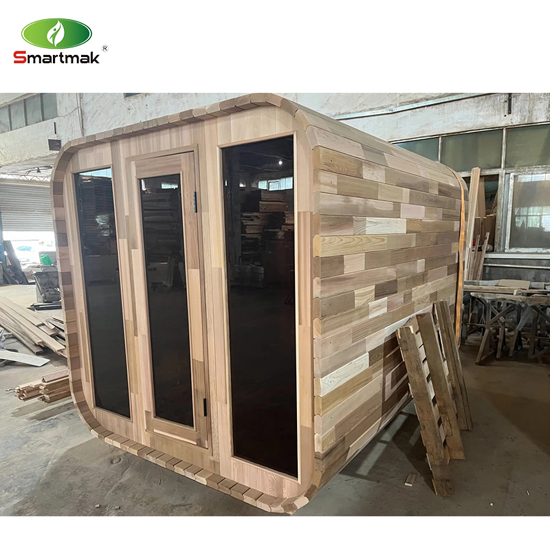 Уличная сауна-куб из дерева на 4-5 человек