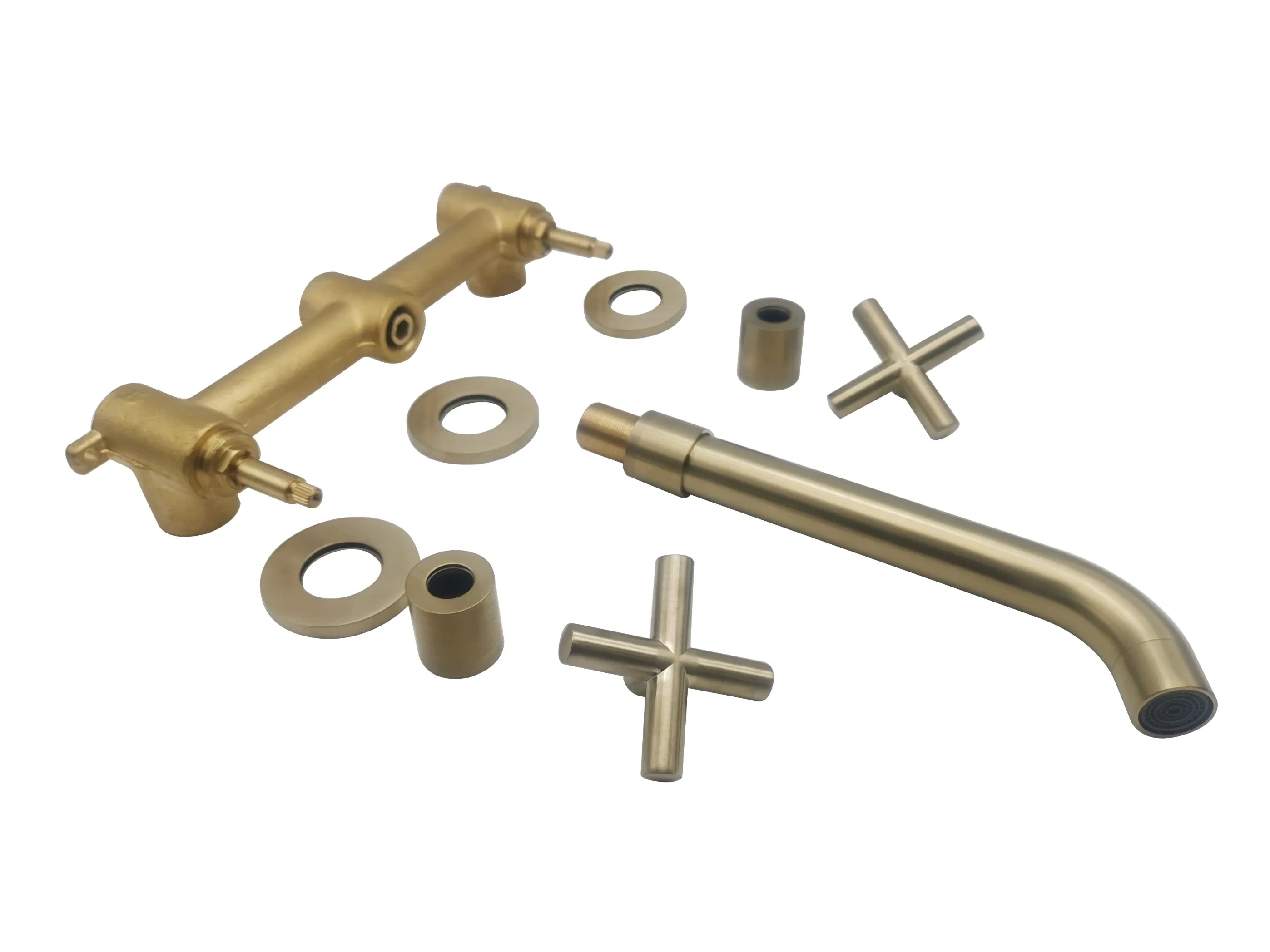 Factory Price OEM Customized Double Cross Handle Matt Black Bathroom Faucet for Waterfall Wash Basin /Sink//Shower/Kitchen/Bathroom Accessories by Innada