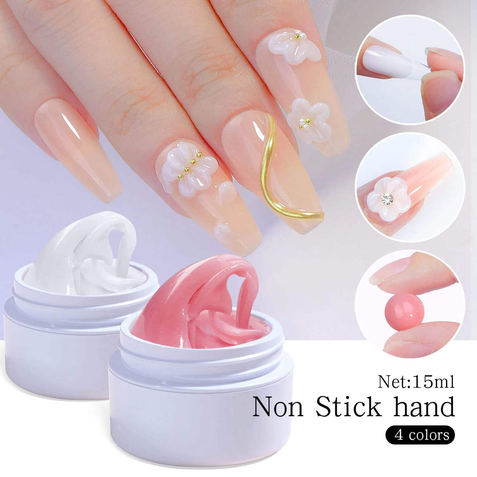 New Arrive Quick Extension Solid Non-Stick Hand Builder Nail Art Gel Polish