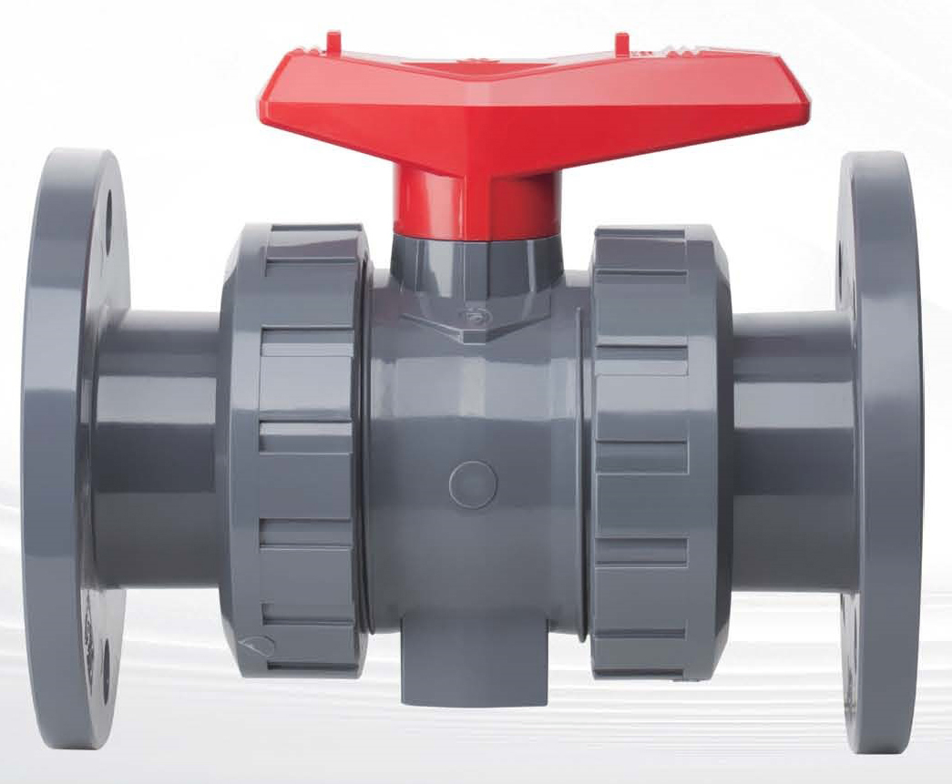 Superior Quality PVC Double Union Flange Ball Valve Reliable True Union Ball Valve for Industrial Use