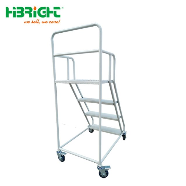 Customized Warehouse Supermarket Tool Step Ladder Trolley