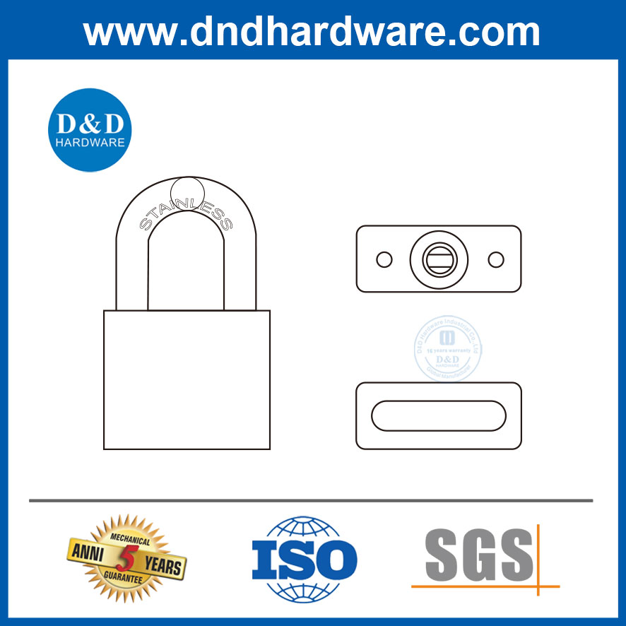 Personal Safety Privacy Hardware Stainless Steel Pad Lock for Cabinet Drawer