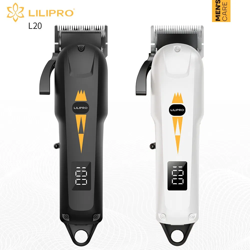 Lilipro L20 Barbershop Electric Tools Professional High-Speed Ceramic Hair Clipper for Men with 5cr Fade Blades and LED Display