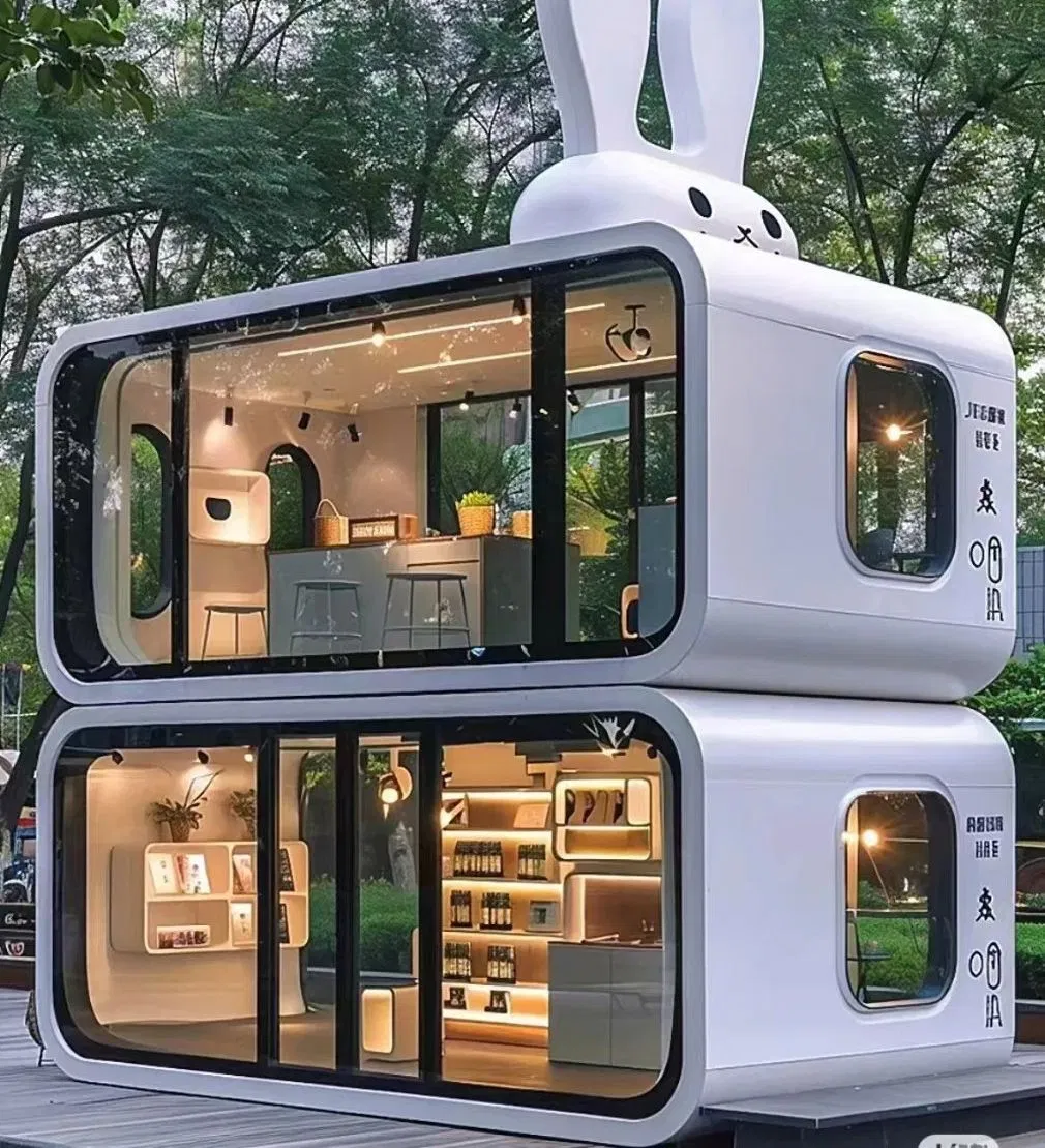 China Factory Direct Prefab Prefabricated Apple Cabin 20FT/30FT/40FT House Made of Soundproof Sandwich Panel for Quiet Office Homestay House with CE ISO