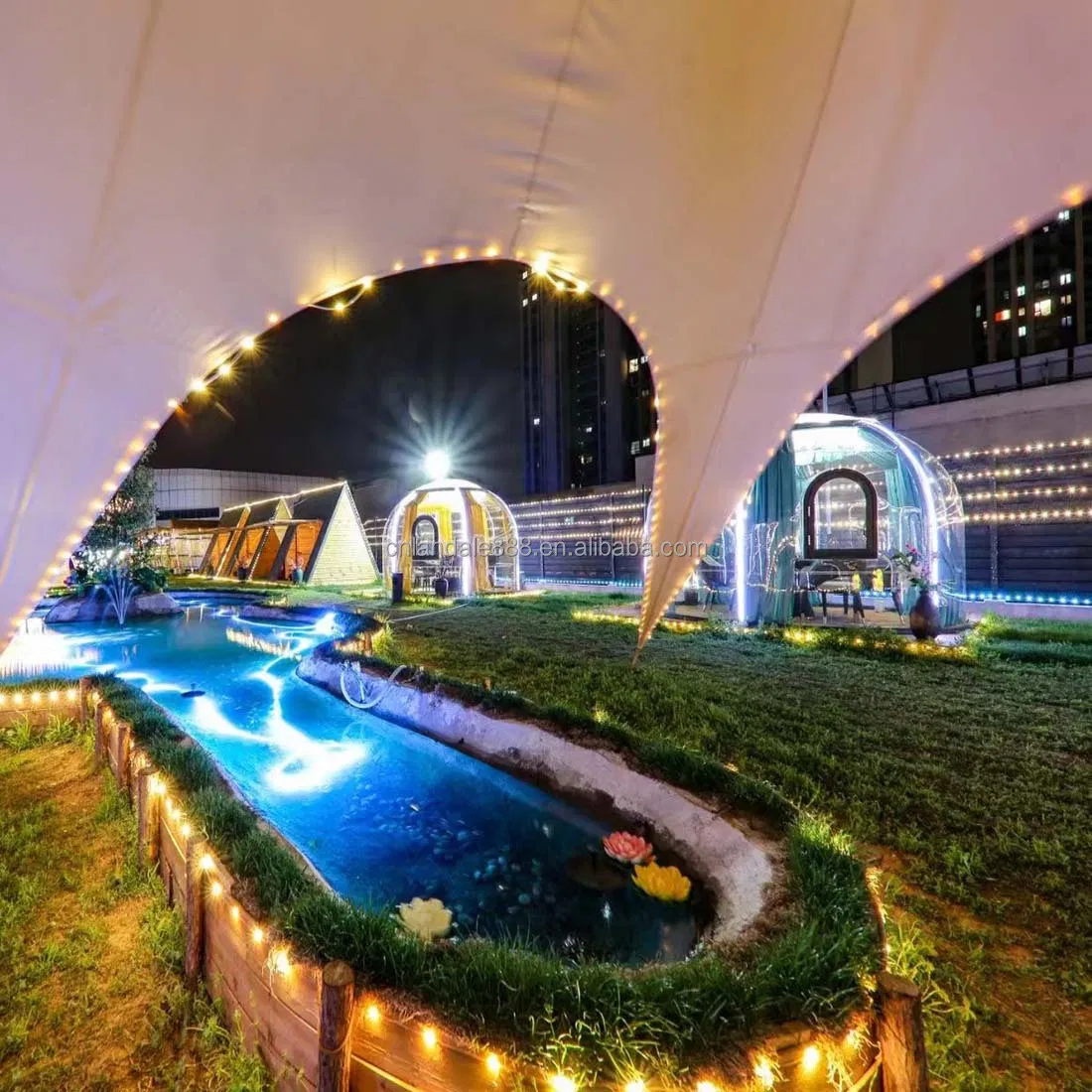 Factory Supply Outdoor Commercial Dome Hotel House Glass PC Polycarbonate Houses Dome 4m PC Outdoor Polycarbonate Dome