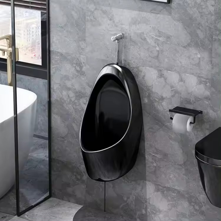 Bathroom Ceramic Urinal Automatic Sensor Wall Mounted Urinoir for Male Men Wall Hung Urinal