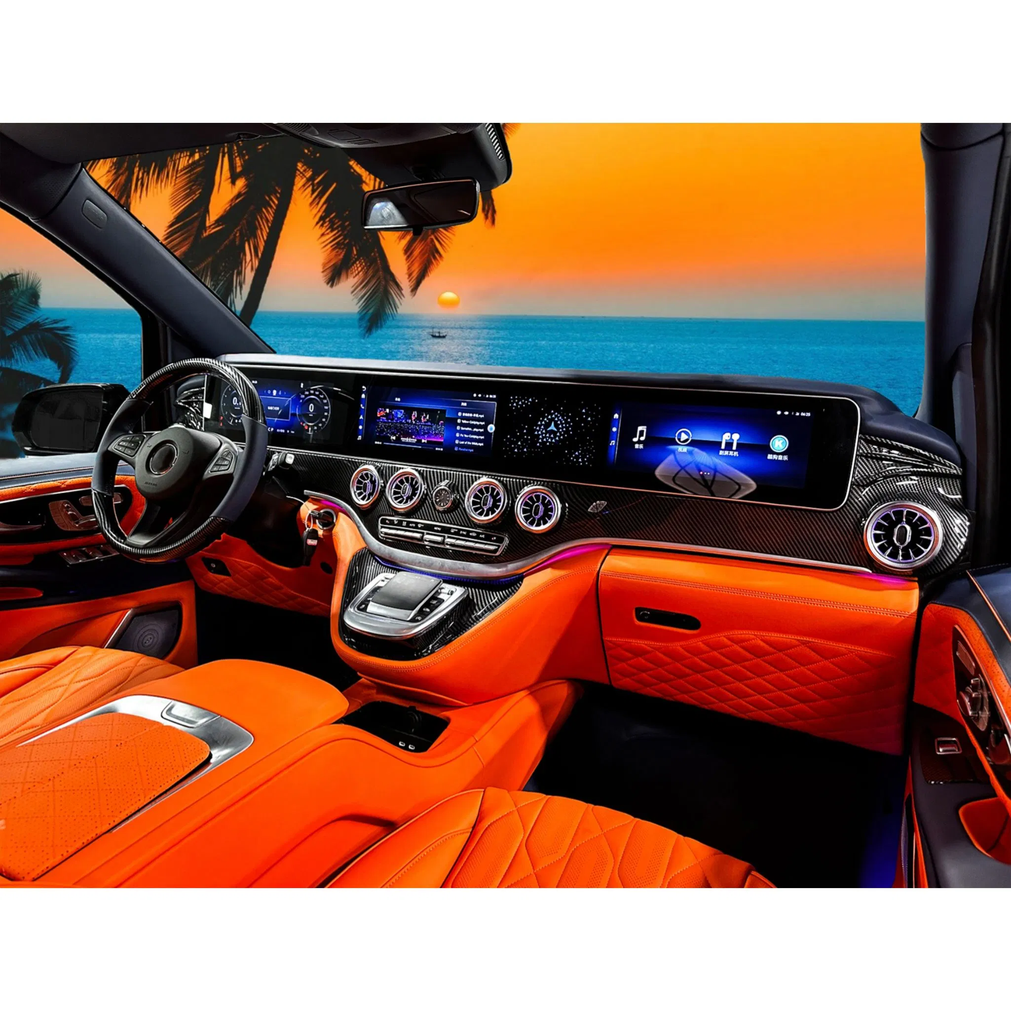Luxury Three-Screen Full LCD Dashboard for Vito 2016-2023