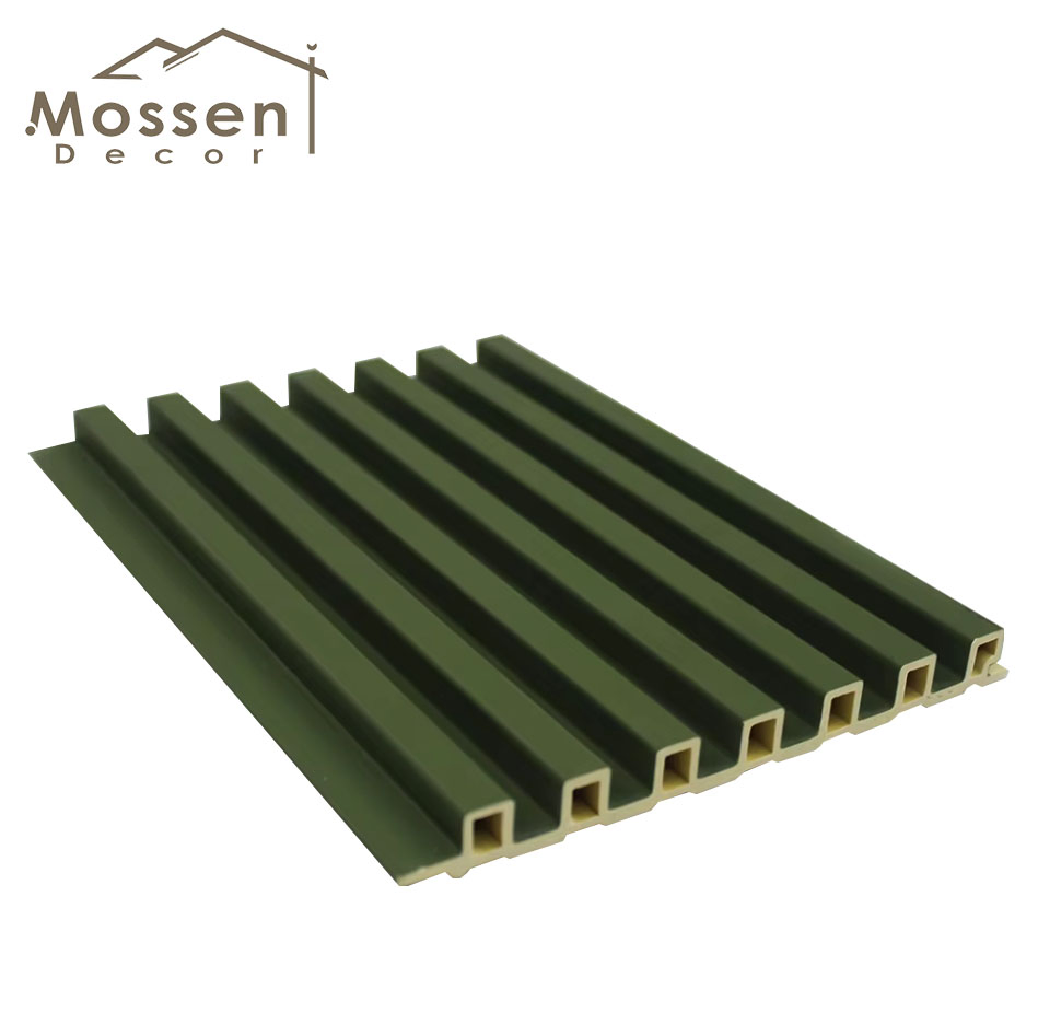 Wholesale 148X14X3000mm PVC Panel Fireproof Wood Grain Fluted WPC Wall Panel