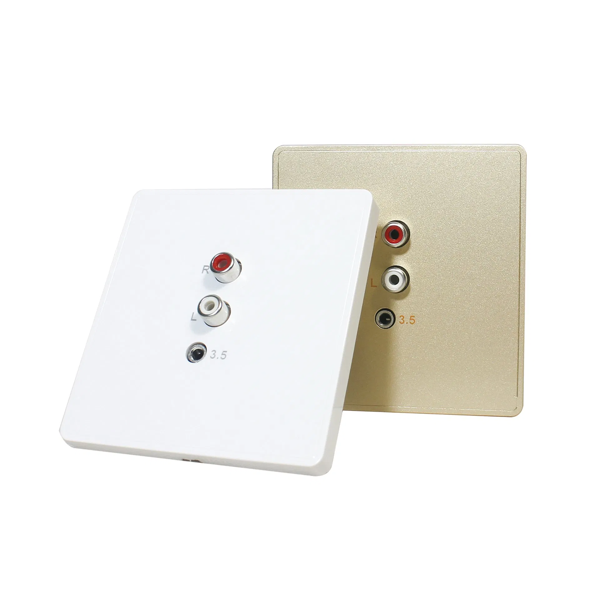 Stereo Wall Input Panel with Aux & 3.5mm Jack for Smart Home Audio/Whole-House Music Systems