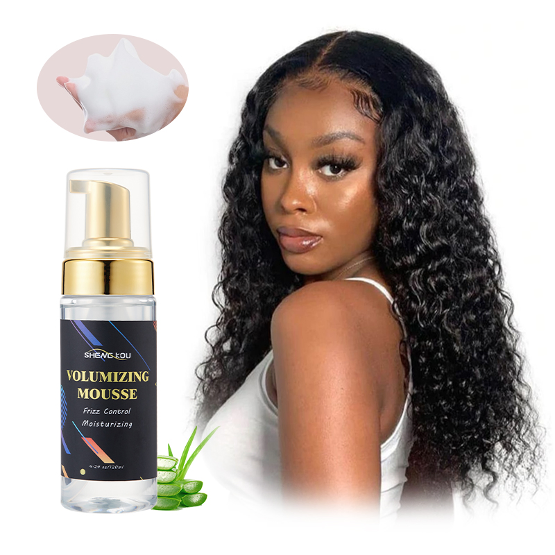 OEM/ODM 120ml Frizz Control Hair Foam Private Label Curly Hair Mousse for Enhancing Weaves