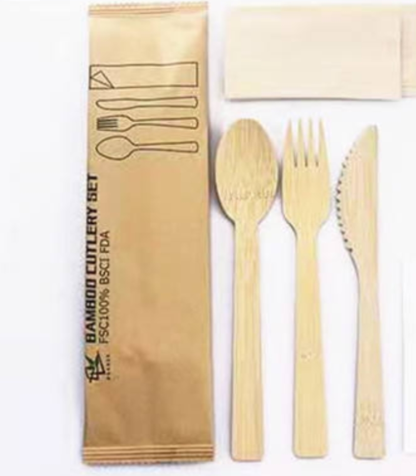 Satin-Sheen Finish Biodegradable Disposable Bamboo Fork