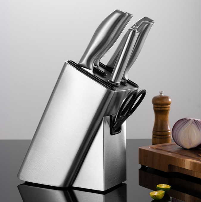 High Quality Durable Thickened Stainless Steel Knife Storage Holder Kitchen Insert Knife