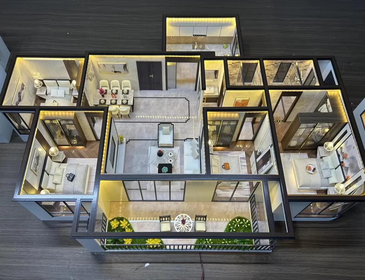 Residential Interior Lighting Design and Scene Mode Architecture Model