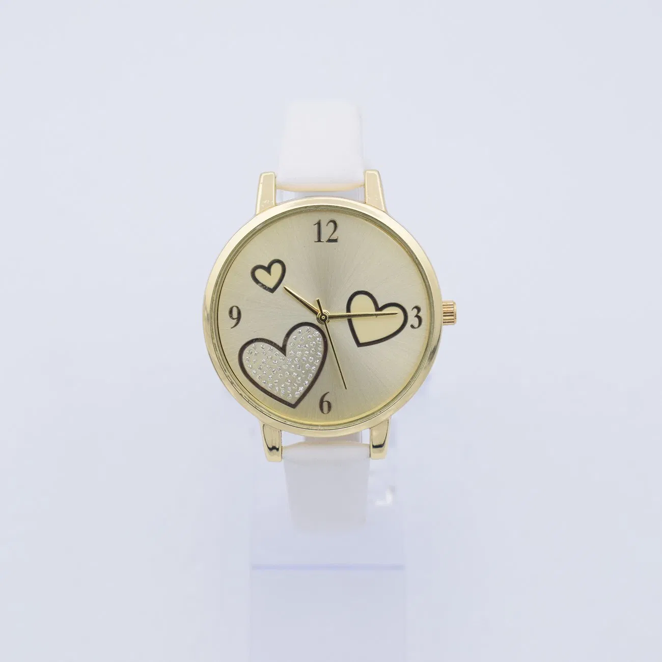 Arabic Numerals with Stone Lady Leather Watch Gift Fashion Watch