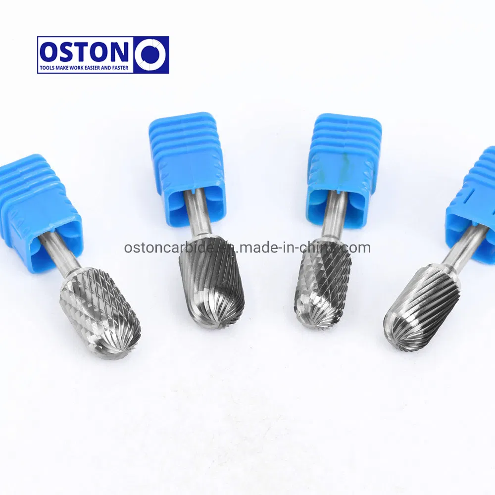 8mm Shank Standard Cut Oval Type Tungsten Carbide Burrs for Stainless Steel Deburring