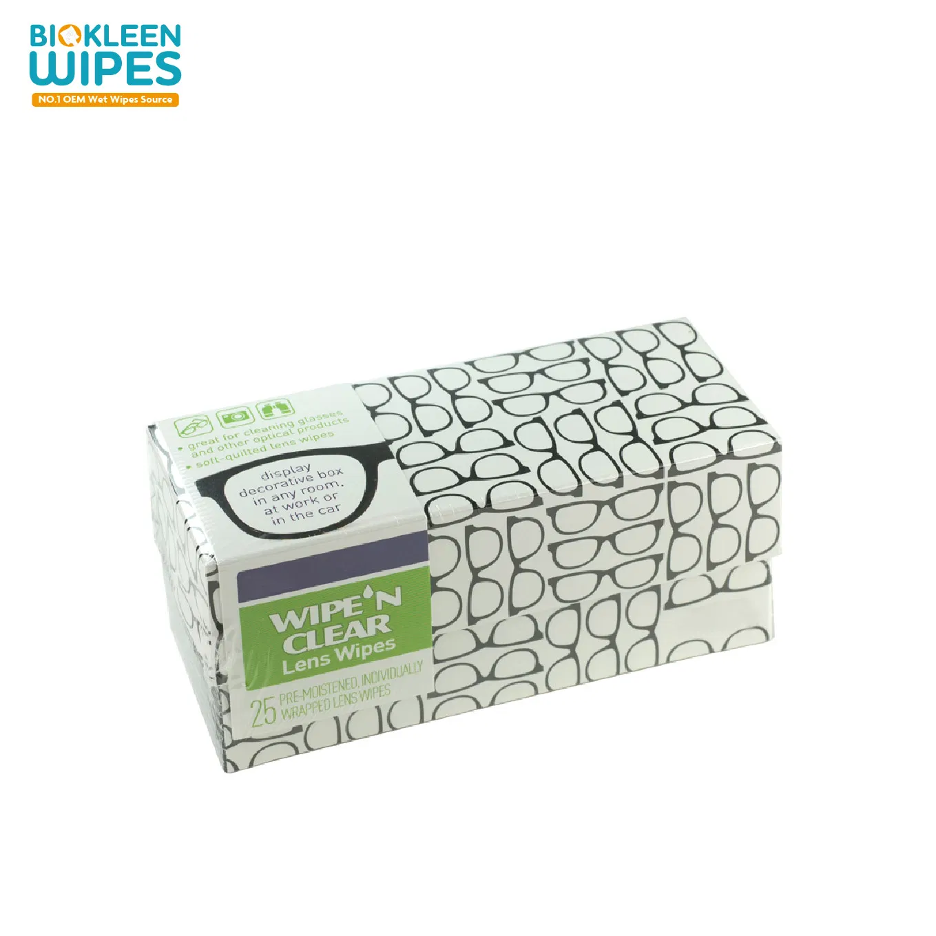 Biokleen 100CT Box Lens Wipes Amazon Disposable Antifog Lens Wet Wipes Care Eye Lens Cleaning Wipes