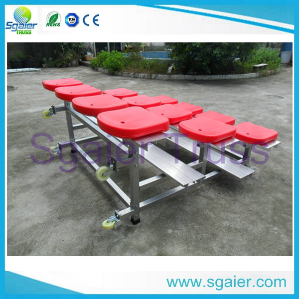 Easy Transport Movable 3-Row Aluminum Bleacher Seating with/out Chair