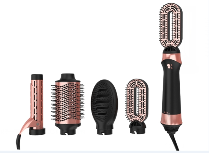 Electric Hair Straightener 5 in 1 Hot Air Brush Blow Dryer Styler