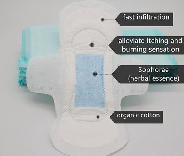 Factory Price Cotton Sanitary Napkins Biodegradable 240mm Sanitary Pads