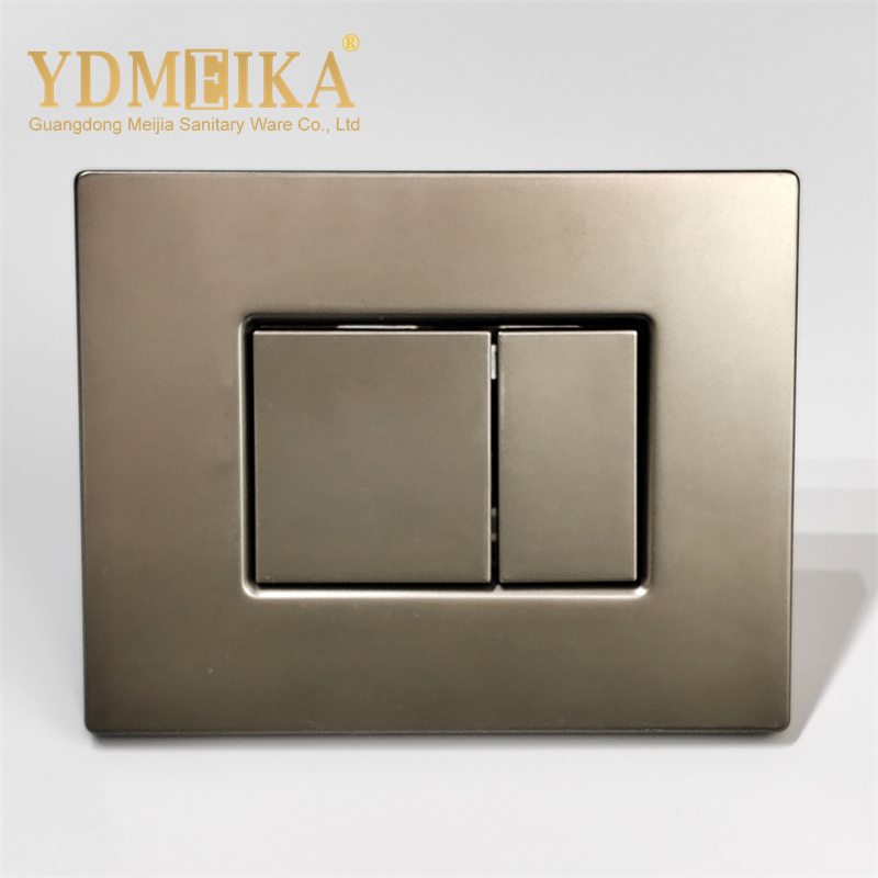 ABS Concealed Tank Toilet Press Button Gun Grey Color Bathroom Hidden Plastic Wall Flush Button Control Panel
