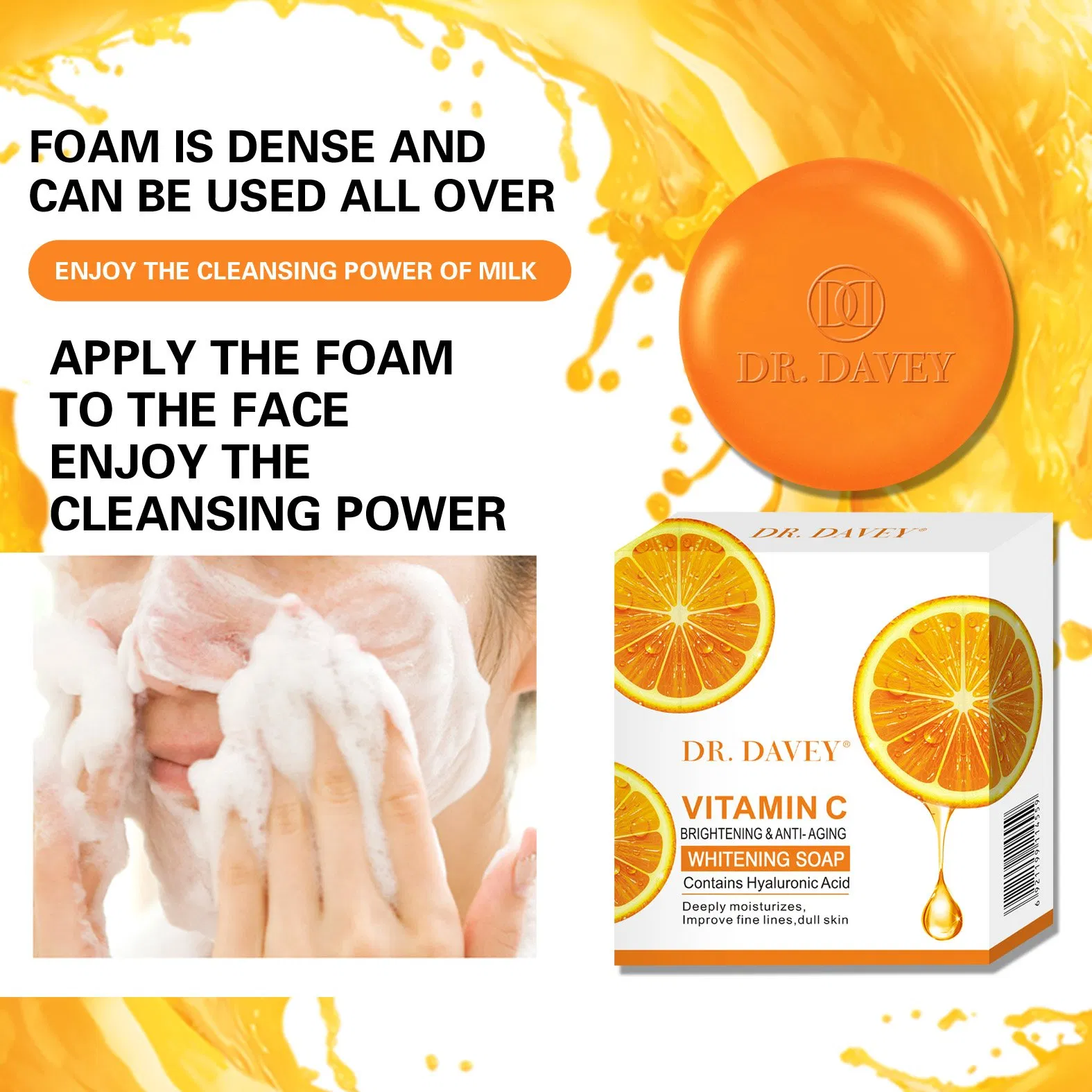 Dr. Davey 100g Whiltening Smoothng Beauty Product Vitamin C Soap