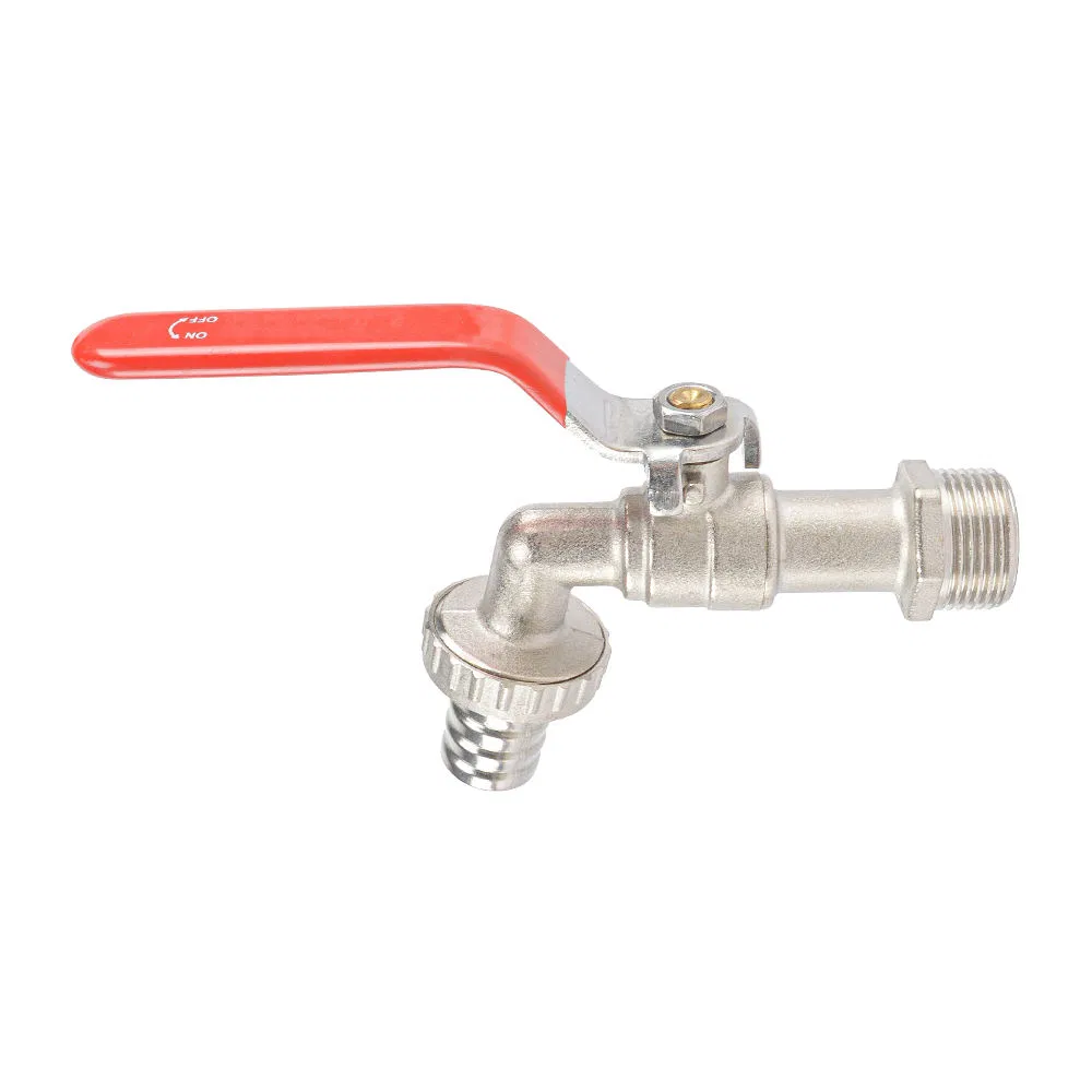 Латунный водопроводный кран Boro BSP PN16, никель