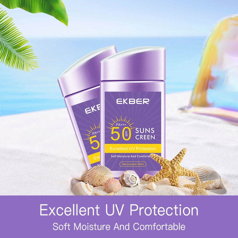 Wholesale Private Label SPF 50 Oil-Free and Zinc-Oxide Tinted Sunscreen for All Skin Types
