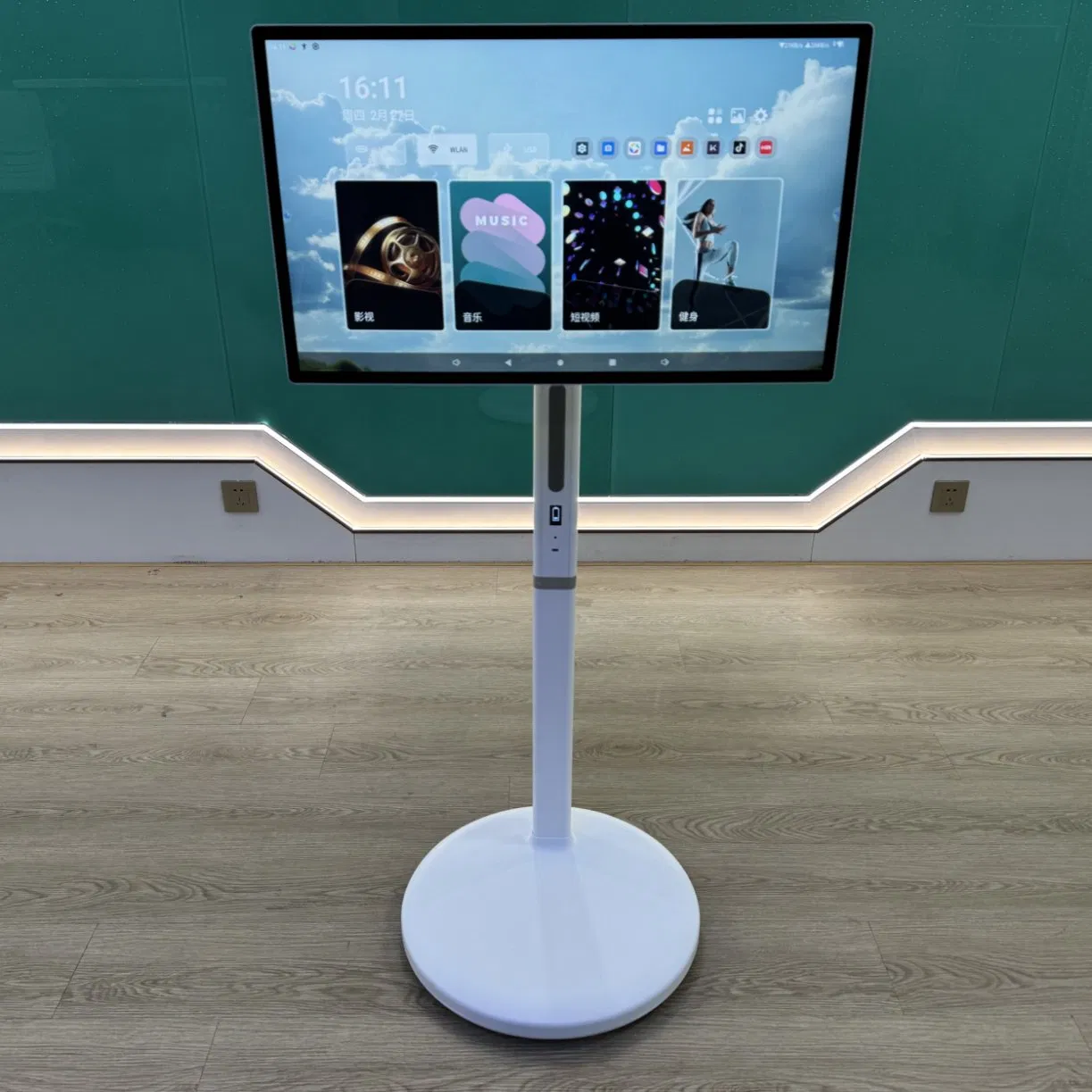 HD 32 Inches Wireless Smart Touchscreen Mobile LCD Television for Kitchen Use