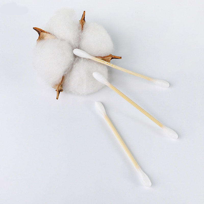 Factory Price Sanitary Bamboo Wood Household Disposable Double-Headed Cotton Buds