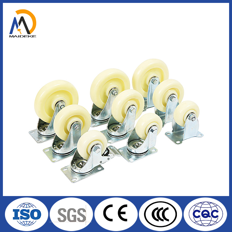 [in Stock]OEM Casters From China 3-Inch Lightweight Nylon Casters with Dual Bearing Brakes; Handcart and Furniture Wheels.
