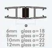 Premium Glass Shower Door with Waterproof PVC Sealing Strips
