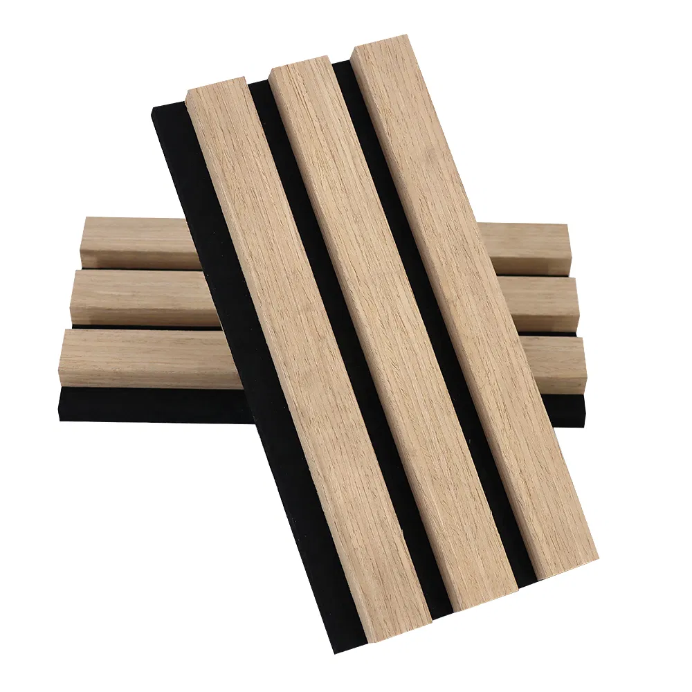 Hot Selling Soundproof Slat Wall Panels Polyster Fiber MDF Wooden Slat Acoustic Panel